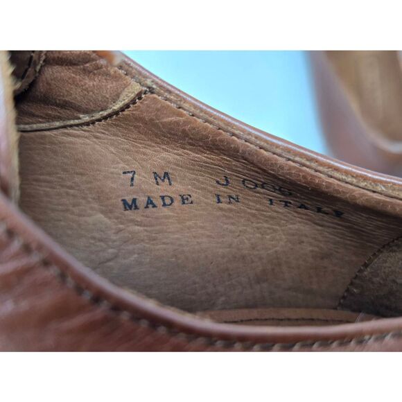 COACH WOMENS OXFORD DERBY BROWN LEATHER PLAIN TOE SIZE 7 M EUC ITALY - Picture 6 of 9